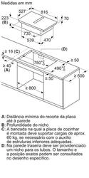 Serie 8 Placa de indução com ventilação 80 cm