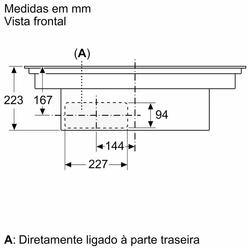 Serie 8 Placa de indução com ventilação 80 cm
