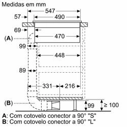 Serie 8 Placa de indução com ventilação 80 cm