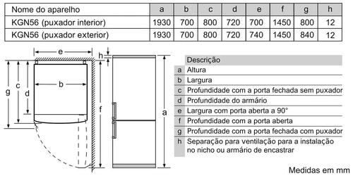 Serie 8 Combinado de instalação livre 193x70 cm Preto