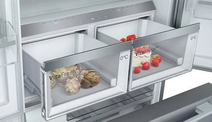 Serie 8 Combinado French Door, 183x90.5 Inox (anti-dedadas)