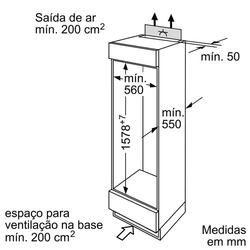 Serie 4 Frigorífico de 2 portas integrável 157.8x54.1 cm