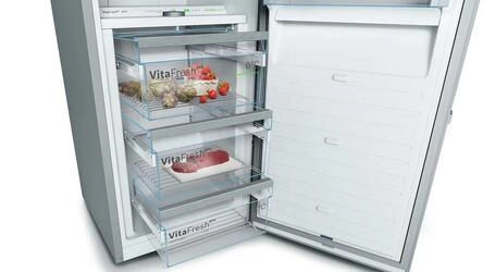 Serie 8 Frigorífico de instalação livre 186x60 cm Inox