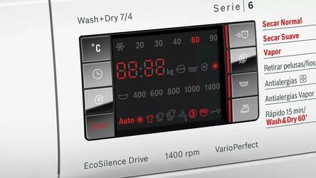 Serie 6 Máquina de Lavar e Secar Roupa  7/4 kg 1400 rpm