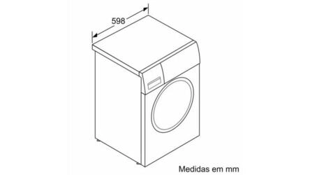 Serie 6 Máquina de Lavar Roupa, 9 kg 1200 rpm, inox