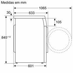 Serie 6 Máquina de Lavar Roupa, 9 kg 1400 rpm, inox 