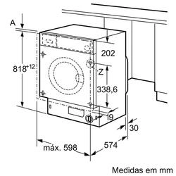 Serie 6 Máquina de lavar roupa de integrar, 7 kg 1200 rpm