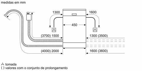 Serie 2 Máquina de Lavar Loiça, Instalação Livre 45 cm Branc