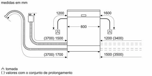 Serie 4 Máquina de Lavar Loiça, Instalação Livre 60 cm Branc