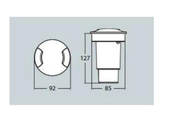 Aplique de Encastrar Ceci 90 2L