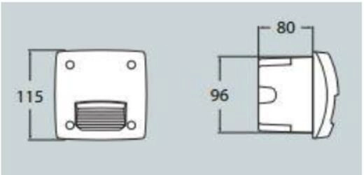 Aplique de Encastrar Leti 100 Square ST