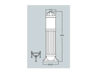 Poste Sauro 80cm