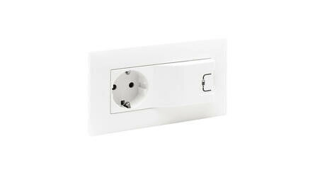 Tomada mista 2P T tipo Schuko  USB